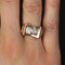 Bague 60 Bague tank noeud or rose 58 Facettes CV91