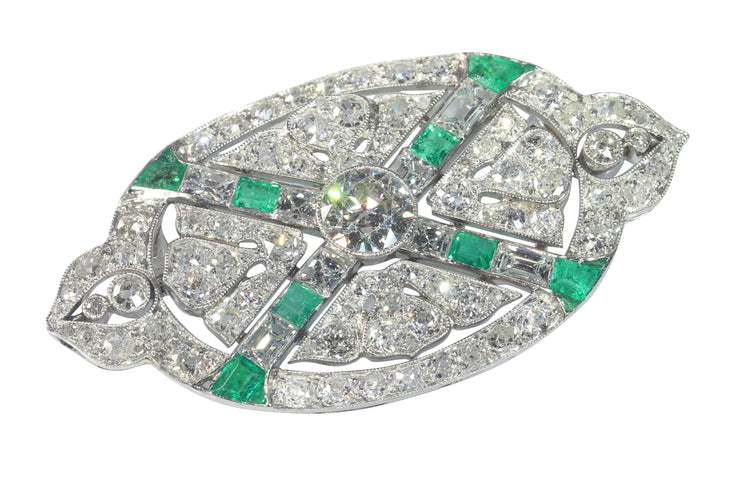 Broche Broche diamant et émeraude 58 Facettes 22304-0133