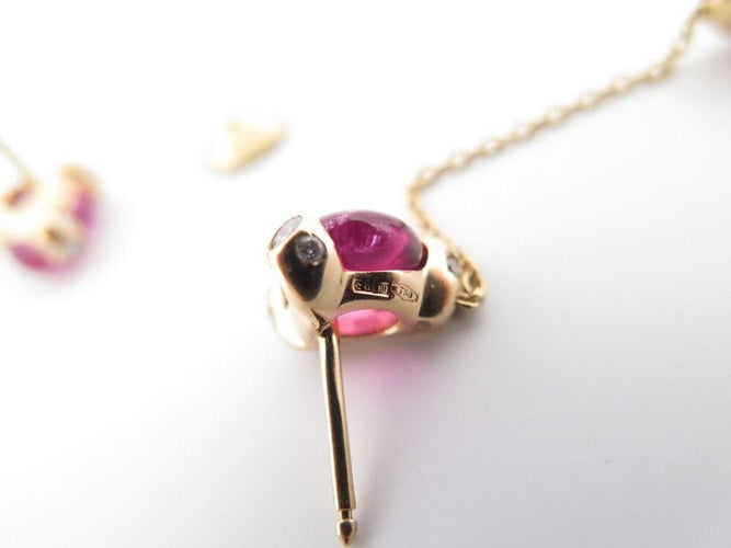 Boucles d'oreilles boucles d'oreilles POMELLATO sassi tourmaline sassi or jaune 18k ears 58 Facettes 249948