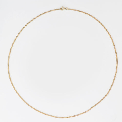Collier Chaine en or jaune maille gourmette limée 58 Facettes 19-211A