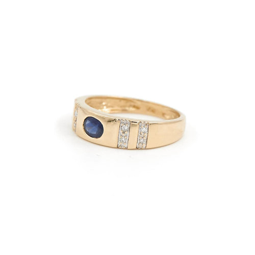 Bague 53 Bague Jonc Or jaune Saphir 58 Facettes 1913084CN