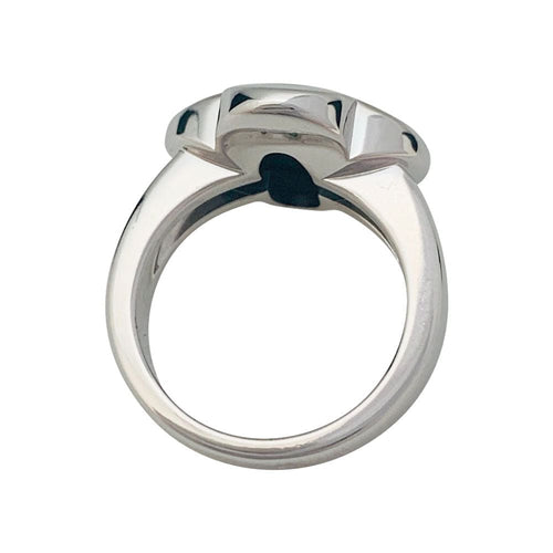 Bague 48 Bague Van Cleef & Arpels modèle "Pure Alhambra" en or blanc, nacre grise. 58 Facettes 31353