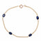 Bracelet Bracelet saphirs et chaine en or 58 Facettes 23-178