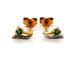 Boucles d'oreilles Boucles d'oreilles Puces Or jaune Emeraude 58 Facettes 1141395CD