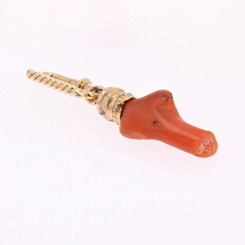 Pendentif Pendentif corail or jaune 58 Facettes 15-220