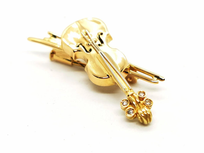 Broche Broche Violon Or jaune Diamant 58 Facettes 1969286CN