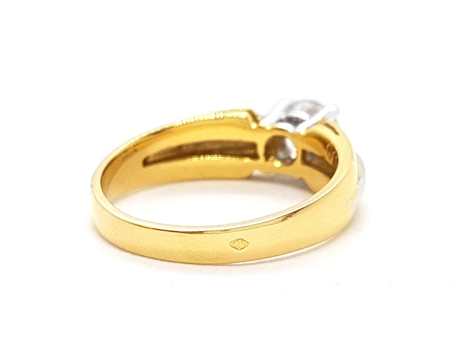 Bague 56 Bague Solitaire Or jaune Diamant 58 Facettes 06326CD