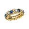 Bague 52 Bague Tiffany&Co. "Sixteen Stones", or jaune, platine, diamants et saphirs. 58 Facettes 30738