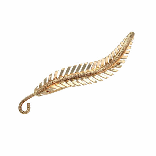 Broche Broche or jaune d'occasion feuille de fougère 58 Facettes CVBR60