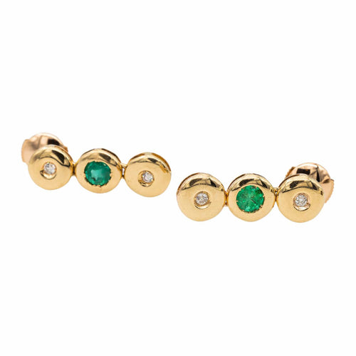 Boucles d'oreilles Boucles d'oreilles Pendantes Or jaune Emeraude 58 Facettes 2551622CN