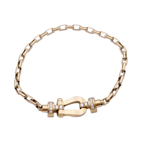 Bracelet Bracelet Fred, "Force 10", or jaune, diamants. 58 Facettes 32811