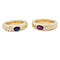 Bague 48 Bagues Chaumet ,"Carrosse", or jaune, saphirs de couleurs. 58 Facettes 33283