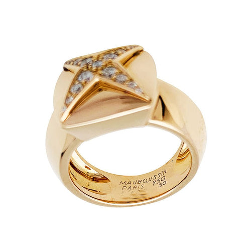 Bague 50 Bague Mauboussin, "Etoile Divine", en or jaune. 58 Facettes 30780