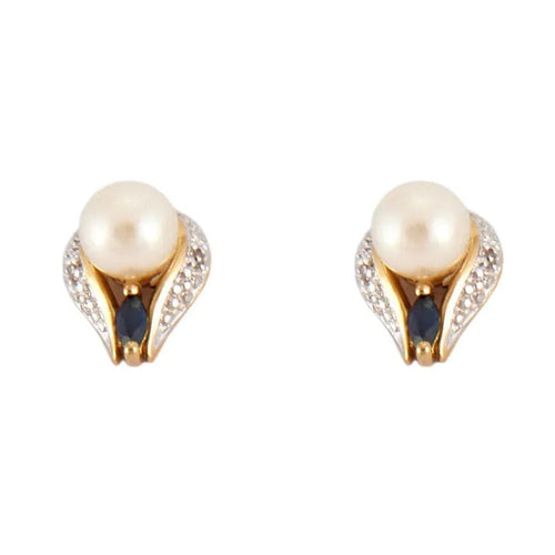 Boucles d'oreilles BOUCLES D'OREILLES OR/ PERLES & SAPHIRS 58 Facettes BO/230025