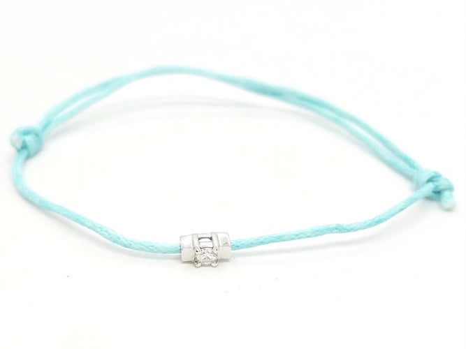 Bracelet Bracelet Cordon Or blanc Diamant 58 Facettes 578841RV