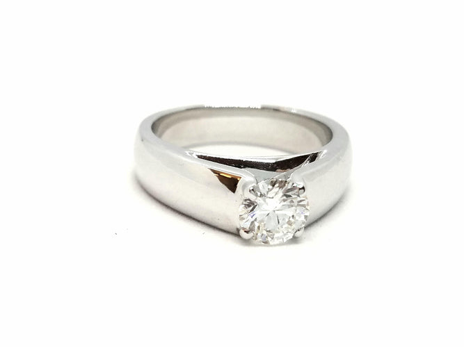 Bague 54 Bague Solitaire Or blanc Diamant 58 Facettes 578738RV