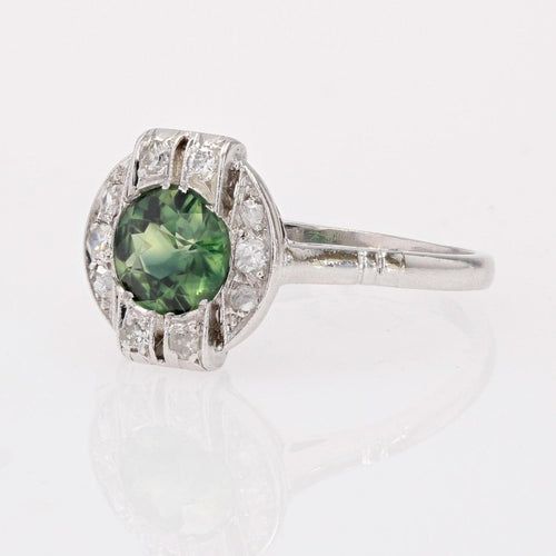 Bague 54 Bague ancienne tourmaline et diamants 58 Facettes 23-174