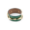 Bracelet HERMES - Bracelet  en cuir et métal doré 58 Facettes 1