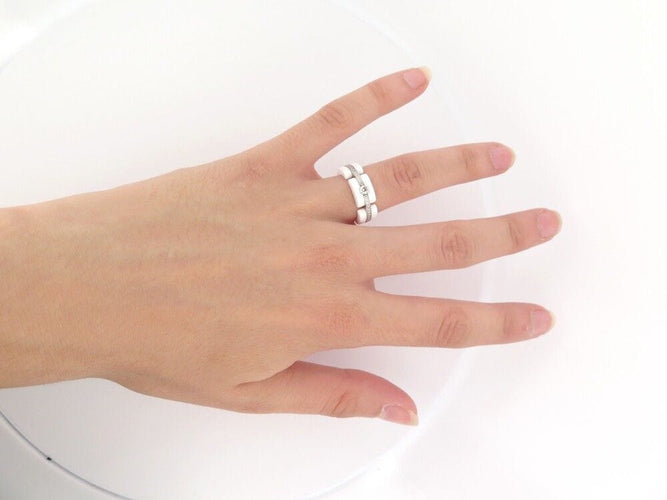 Bague 50 bague CHANEL ultra ceramique blanche or blanc 18k & diamant t50 58 Facettes 253051