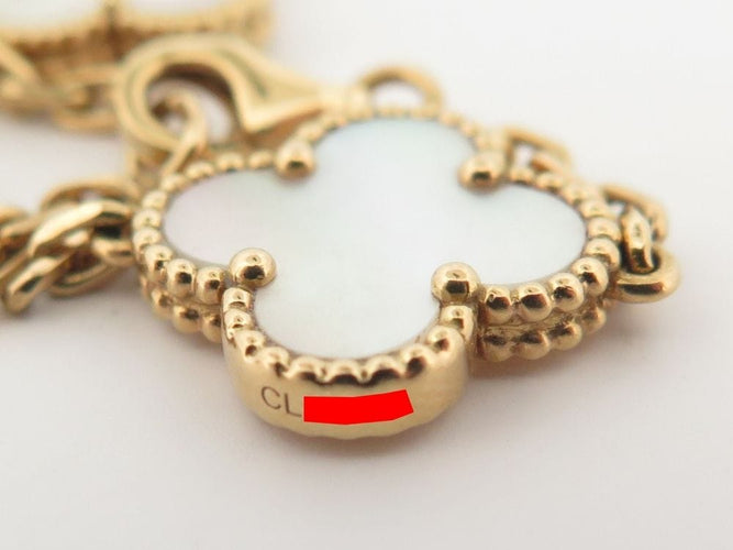Collier collier van cleef arpels alhambra 10 motifs or 18k nacre 58 Facettes 251868