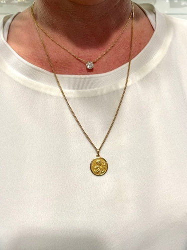 Pendentif MÉDAILLE ANCIENNE SAINT JEAN LE BAPTISTE 58 Facettes 060711