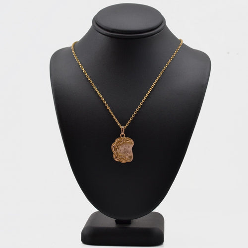 Pendentif Médaille ancienne or rose polylobée 58 Facettes 6105A