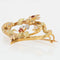 Broche Broche ancienne en ors aux motifs floraux 58 Facettes 19-196