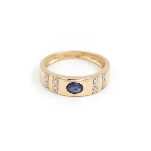 Bague 53 Bague Jonc Or jaune Saphir 58 Facettes 1913084CN