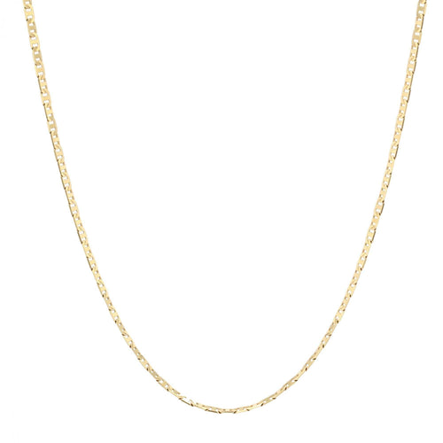 Collier Chaîne or jaune maille marine plate 58 Facettes CVCH10