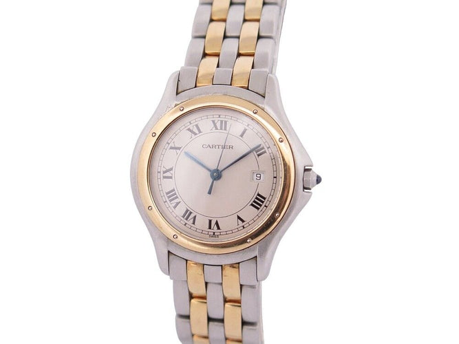 Montre montre CARTIER cougar 187904 33 mm quartz or et acier classique 58 Facettes 252697