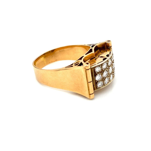 Bague 52 Bague Art Déco Diamant 58 Facettes