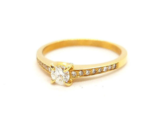 Bague 53 Bague Solitaire Or jaune Diamant 58 Facettes 578745RV