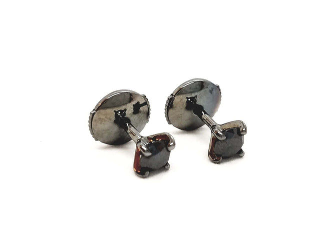 Boucles d'oreilles Boucles d'oreilles Puces Or noir Diamant 58 Facettes 578735RV