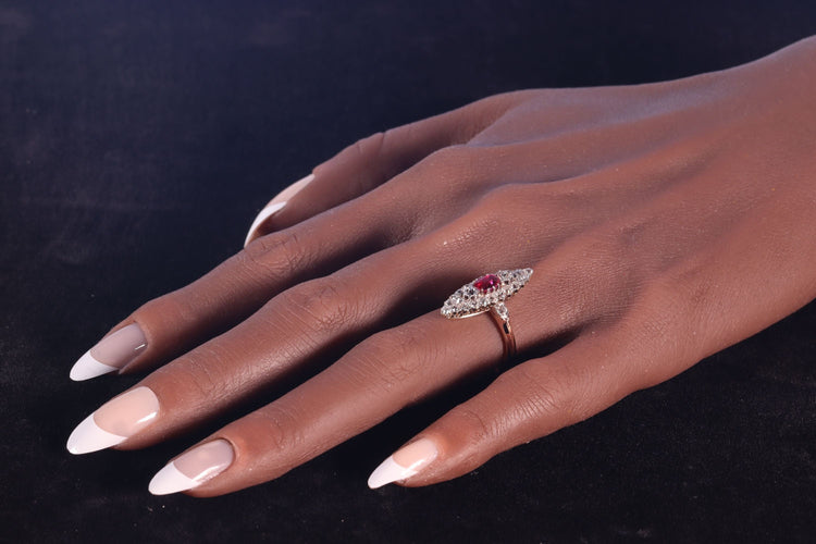 Bague 53 Bague, Diamant, rubis 58 Facettes 22298-0136