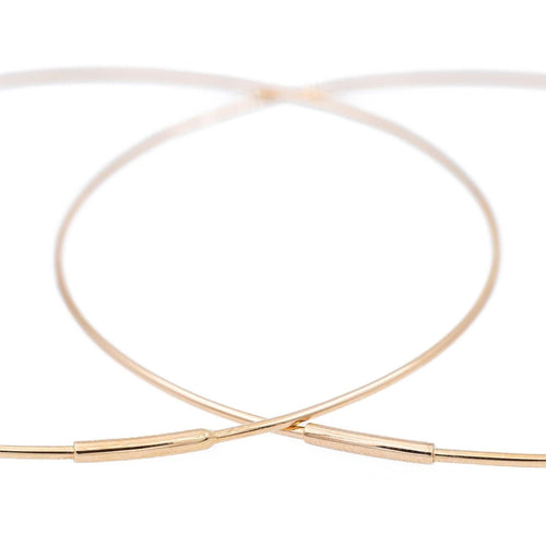 Boucles d'oreilles Ginette NY Boucles d'oreilles Créoles Jumbo Circle Hoops Or rose 58 Facettes 2322881CN