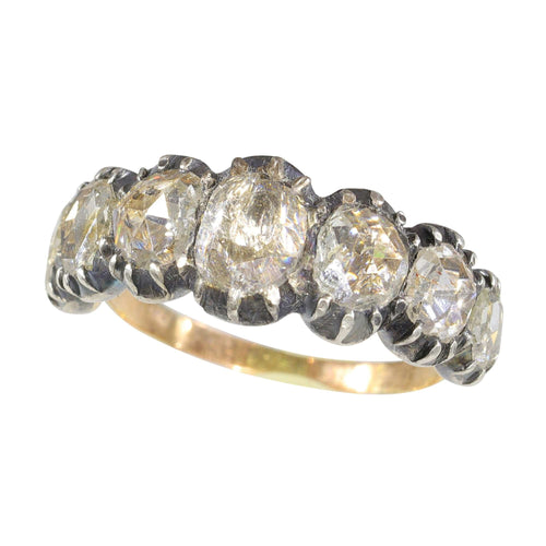 Bague 52 Bague en diamant taille rose de la fin de l'époque géorgienne du début de l'époque victorienne 58 Facettes 21272-0590