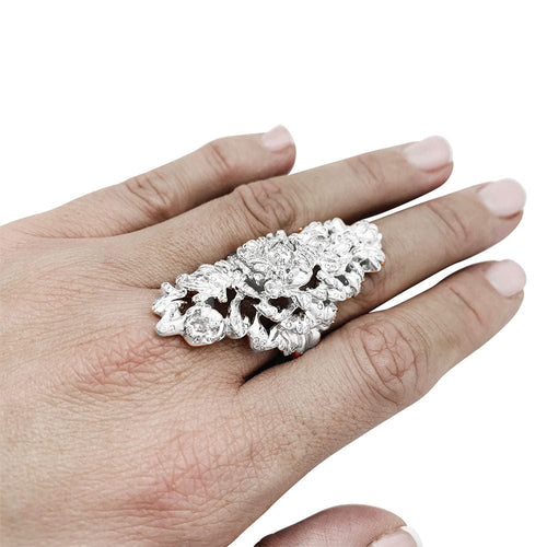 Bague 56 Bague Repossi "Nérée" en or blanc et diamants. 58 Facettes 30811
