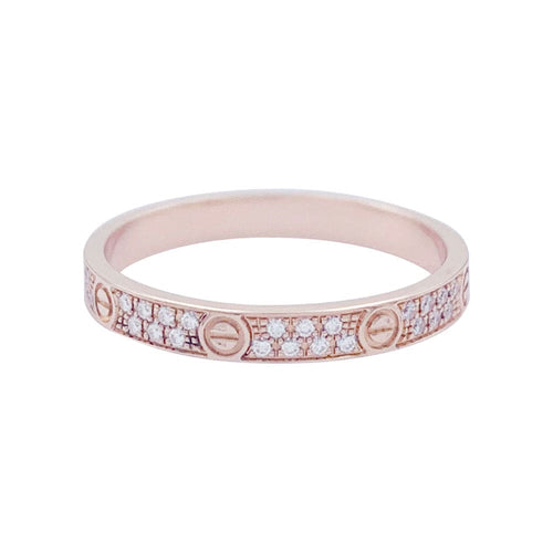 Bague 51 Bague Cartier, Love, or rose, diamants. 58 Facettes 32527