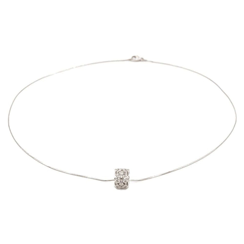 Collier Collier Pendentif Or blanc Diamant 58 Facettes 2303322CN