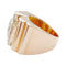 Bague 51 Bague Tank en or rose, platine, diamants et rubis. 58 Facettes 32052