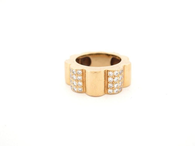 Bague 50 bague CHANEL profil de camelia or jaune 18k diamants 0.68ct 58 Facettes 254583
