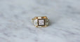 Bague 54 Bague Tank Art Déco deux ors diamant 58 Facettes