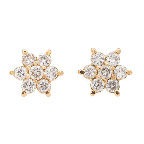 Boucles d'oreilles Boucles d'oreilles Puces Or jaune diamant 58 Facettes 2394626CN