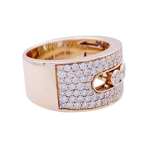 Bague 57 Bague Messika, "Move Joaillerie Pavée", or rose, diamants. 58 Facettes 33273