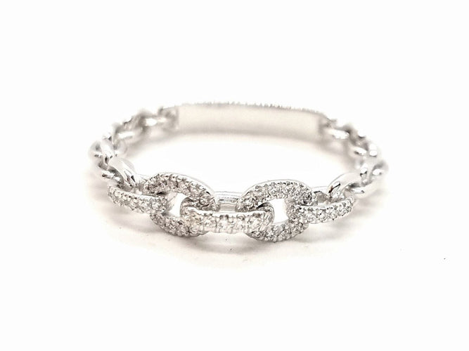 Bague 53 Bague Or blanc Diamant 58 Facettes 578804RV