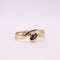 Bague Bague serpent or jaune et saphir 58 Facettes