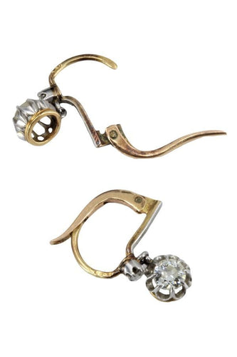 Boucles d'oreilles DORMEUSES ANCIENNES DIAMANTS 0.30 CARAT 58 Facettes 054361