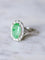 Bague Bague de fiançailles jade entourage diamants sur or blanc 58 Facettes
