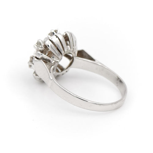 Bague 53 Bague Marguerite Or blanc Diamant 58 Facettes 2058074CN