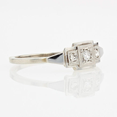 Bague 52 Fine bague Art Déco diamants 58 Facettes CV81